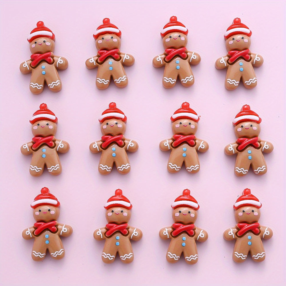 Mini Resin Gingerbread Man Beads