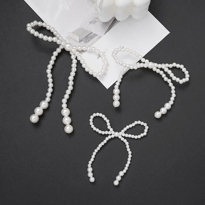 Faux Pearl Bowknot Embellishments