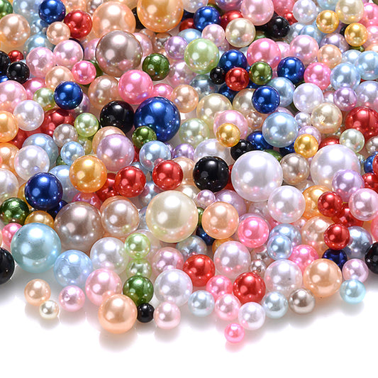 Mixed Color Acrylic Imitation Pearl Beads