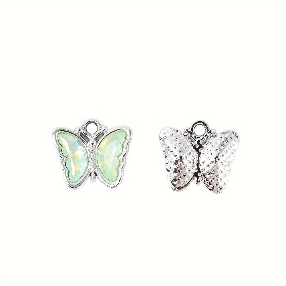 Colorful Alloy Butterfly Pendants
