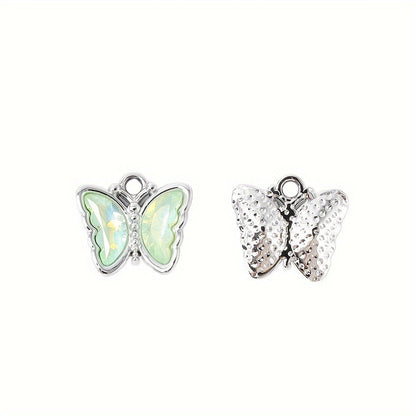 Colorful Alloy Butterfly Pendants