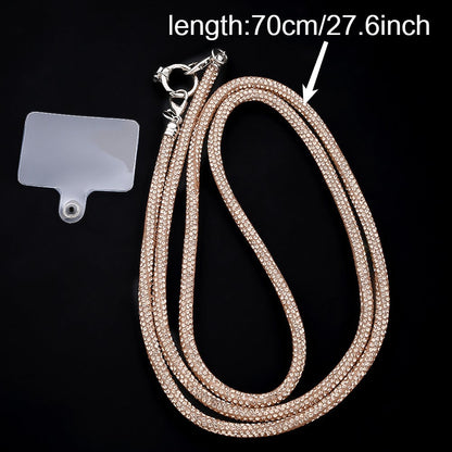 1PC 70cm Rhinestone Detachable Phone Lanyard