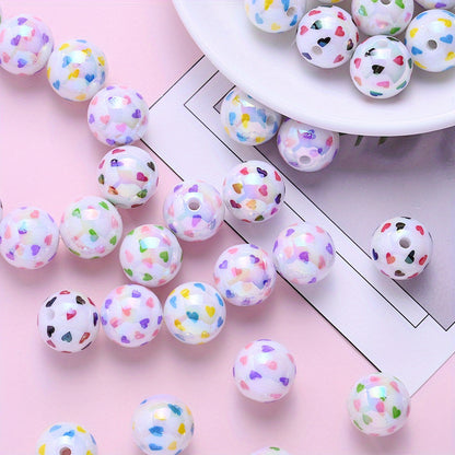 Multi-Color Love Acrylic Beads