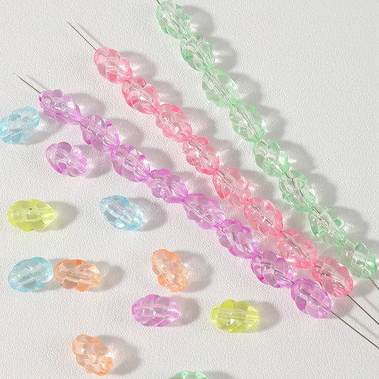 Transparent Oval Acrylic Beads