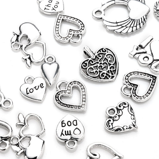 Vintage Metal Heart Pendants