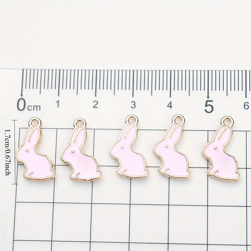 Easter Enamel Rabbit Pendants