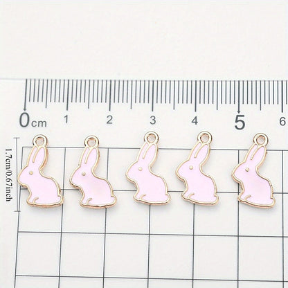 Easter Enamel Rabbit Pendants