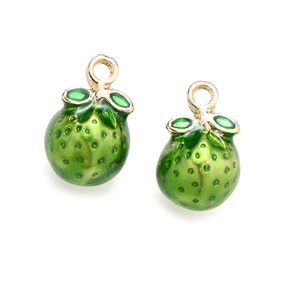 2PCS Fruit Series Alloy Pendant Set