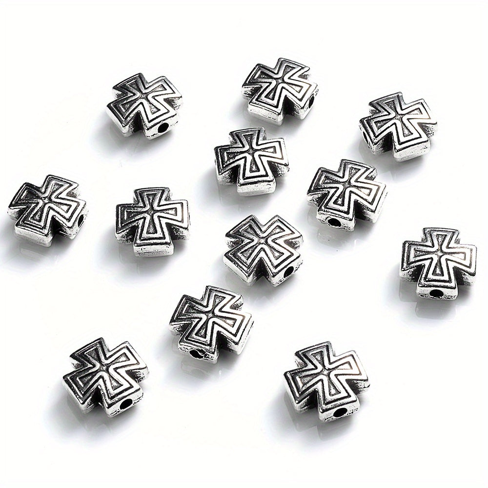 Vintage Cross Metal Spacer Beads