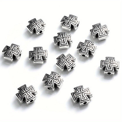 Vintage Cross Metal Spacer Beads