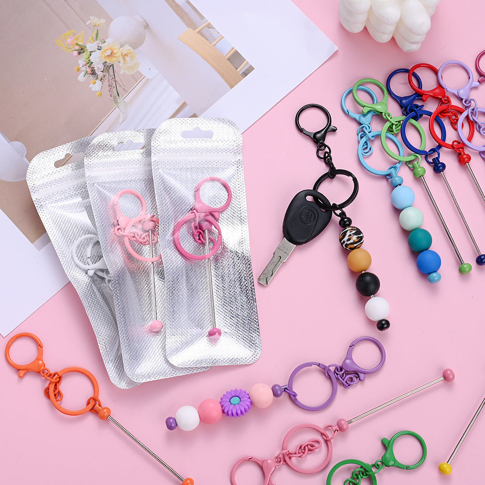 10-Piece Beadable Keychain Bar & Pouch Set