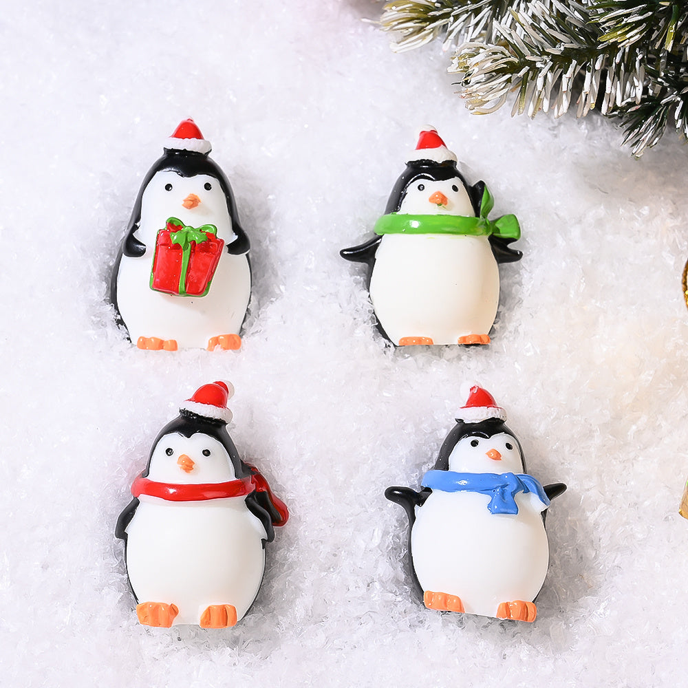 Resin Christmas Penguin Ornaments