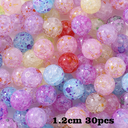 Colorful Dot Acrylic Bubble Beads