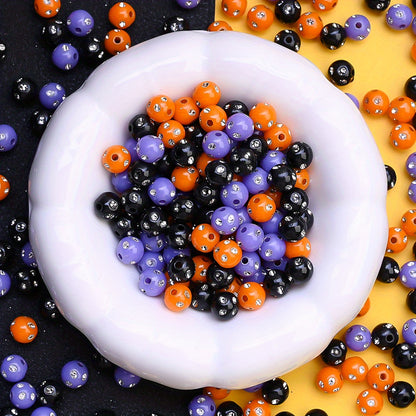 100pcs/set 8mm Halloween Color Acrylic Disco Ball Beads