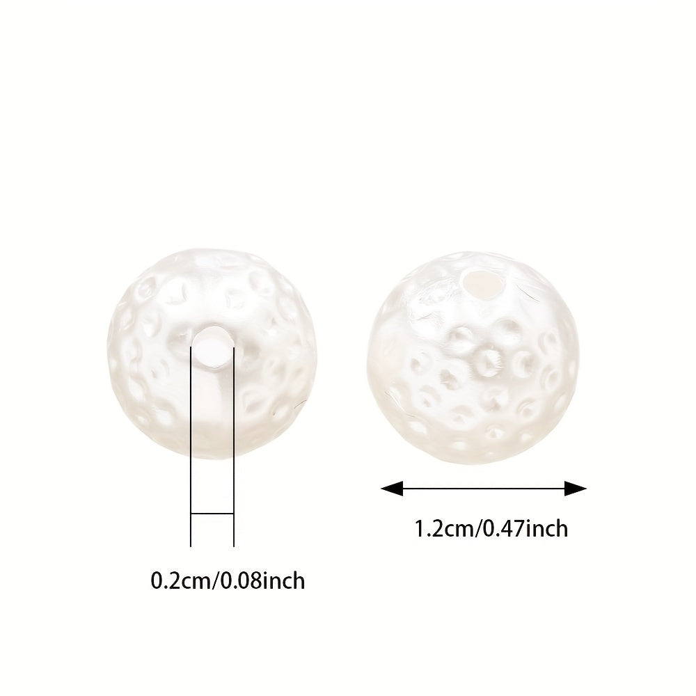 White Round Acrylic Beads