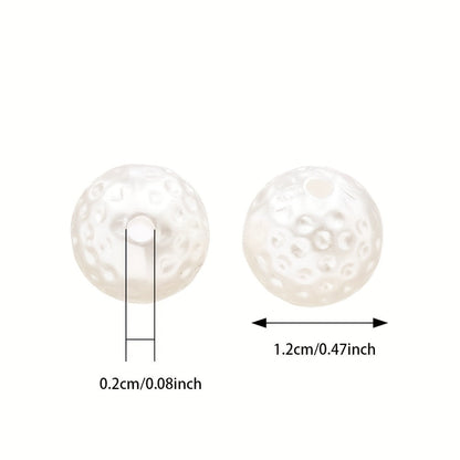 White Round Acrylic Beads