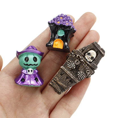 5-Piece Halloween Mini Resin Figurine Set