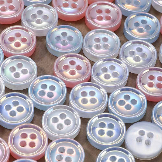 20PCS 11mm AB Color Resin Four-Hole Sewing Buttons