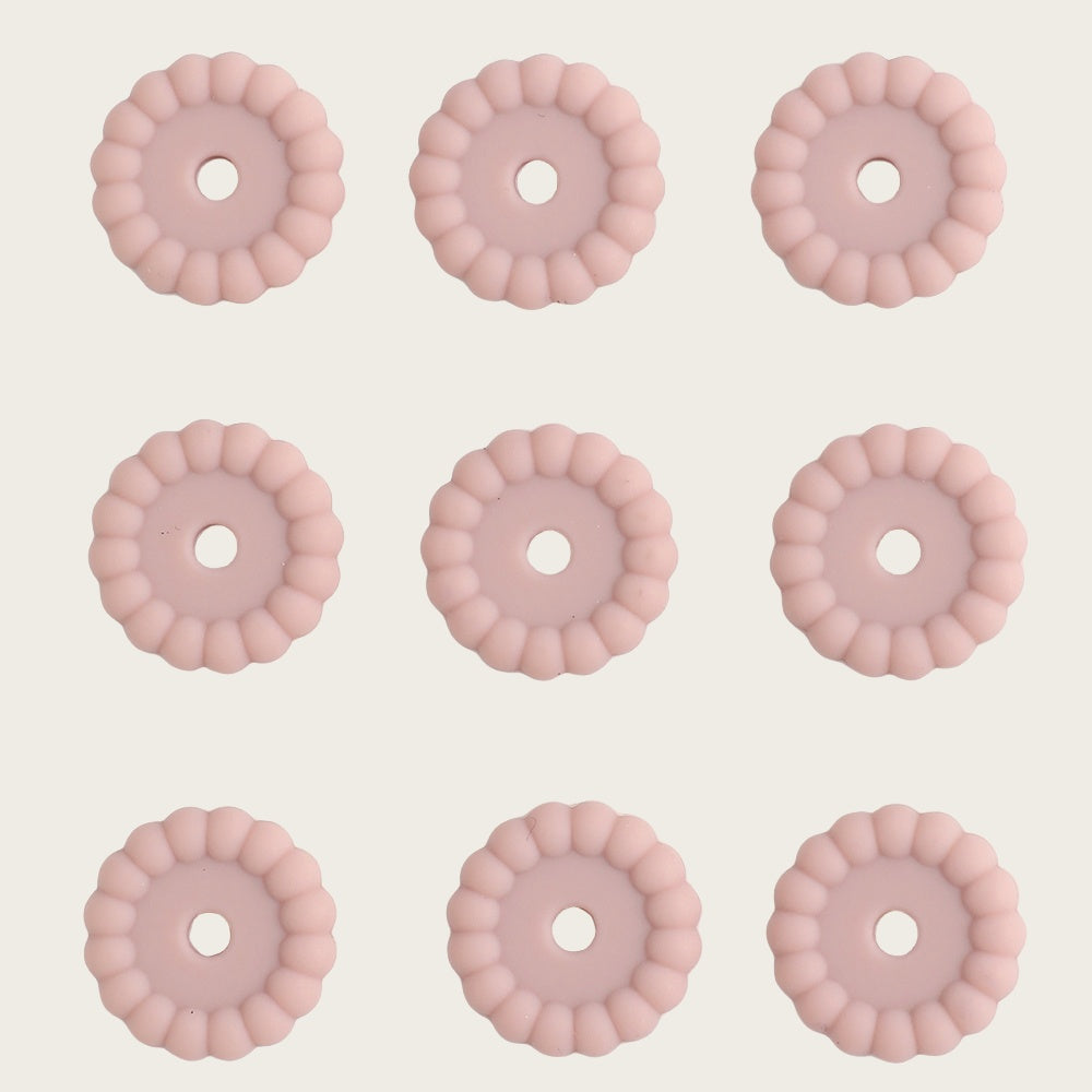 10pcs 12/15mm Silicone Disc Beads