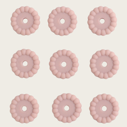 10pcs 12/15mm Silicone Disc Beads