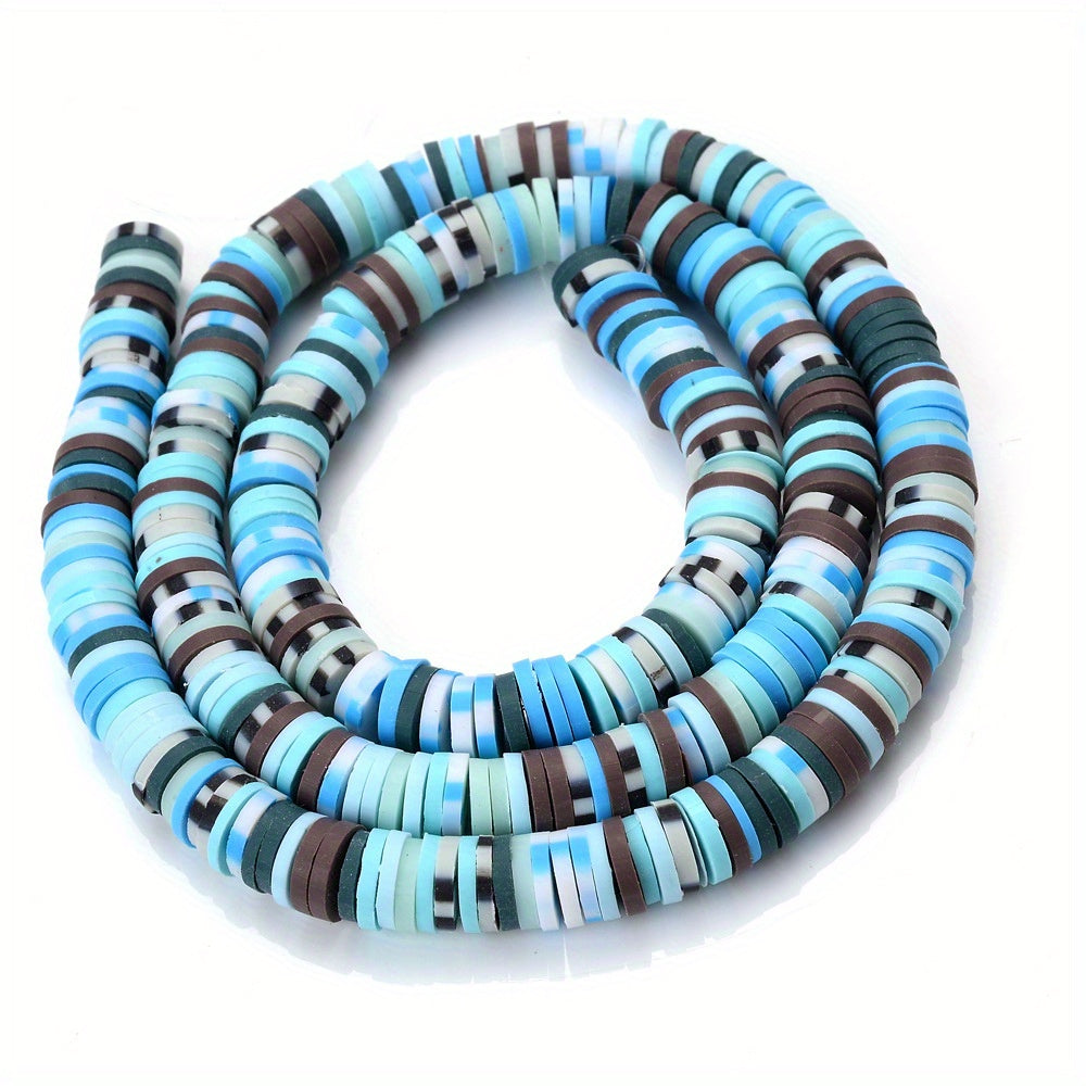 Mixed Color Polymer Clay Flat Beads