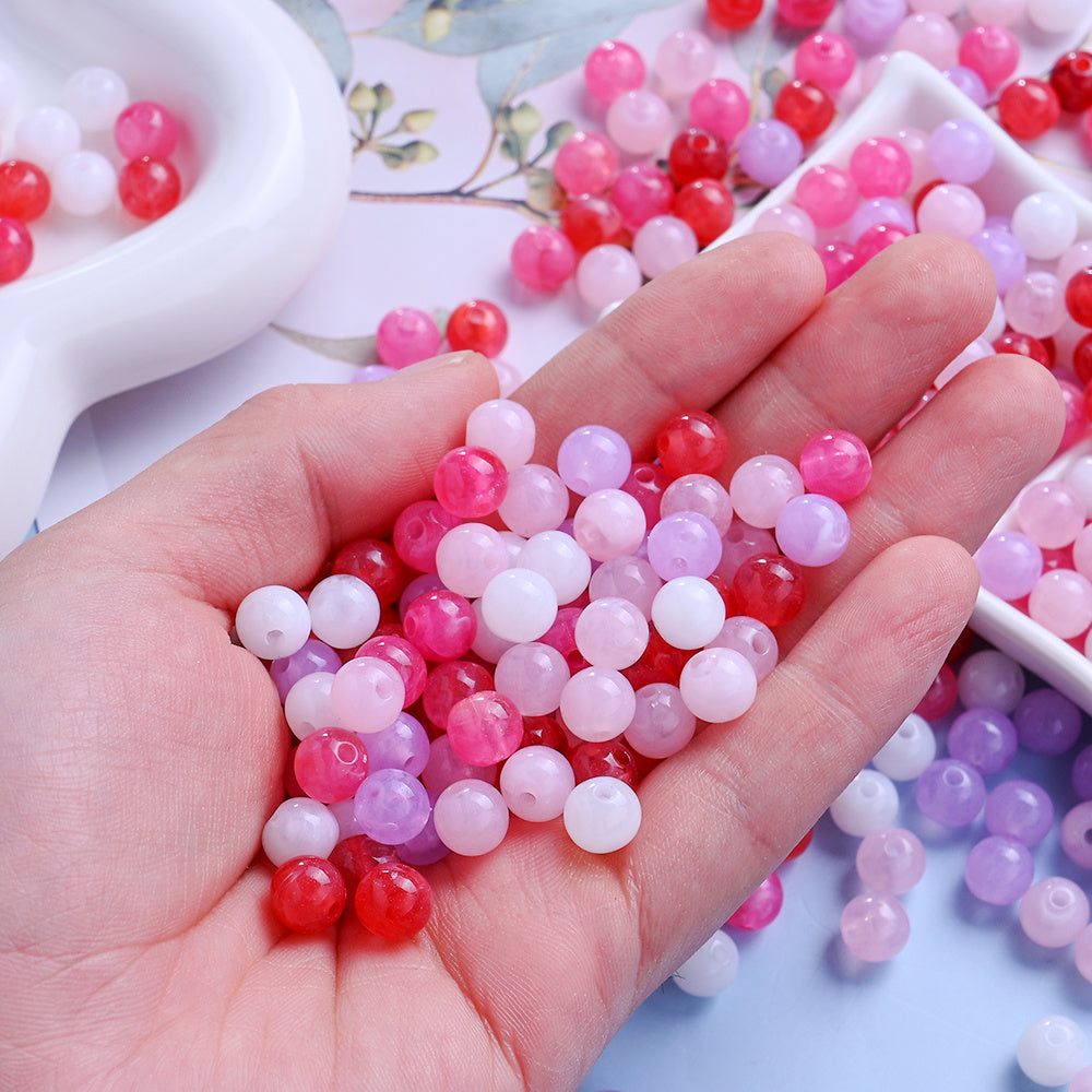 Pink Gradient Acrylic Spacer Beads