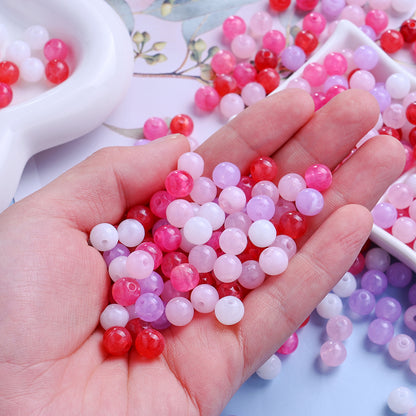 Pink Gradient Acrylic Spacer Beads