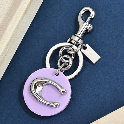 1PC 10.5cm Rainbow C Letter Keychain Bag Charm