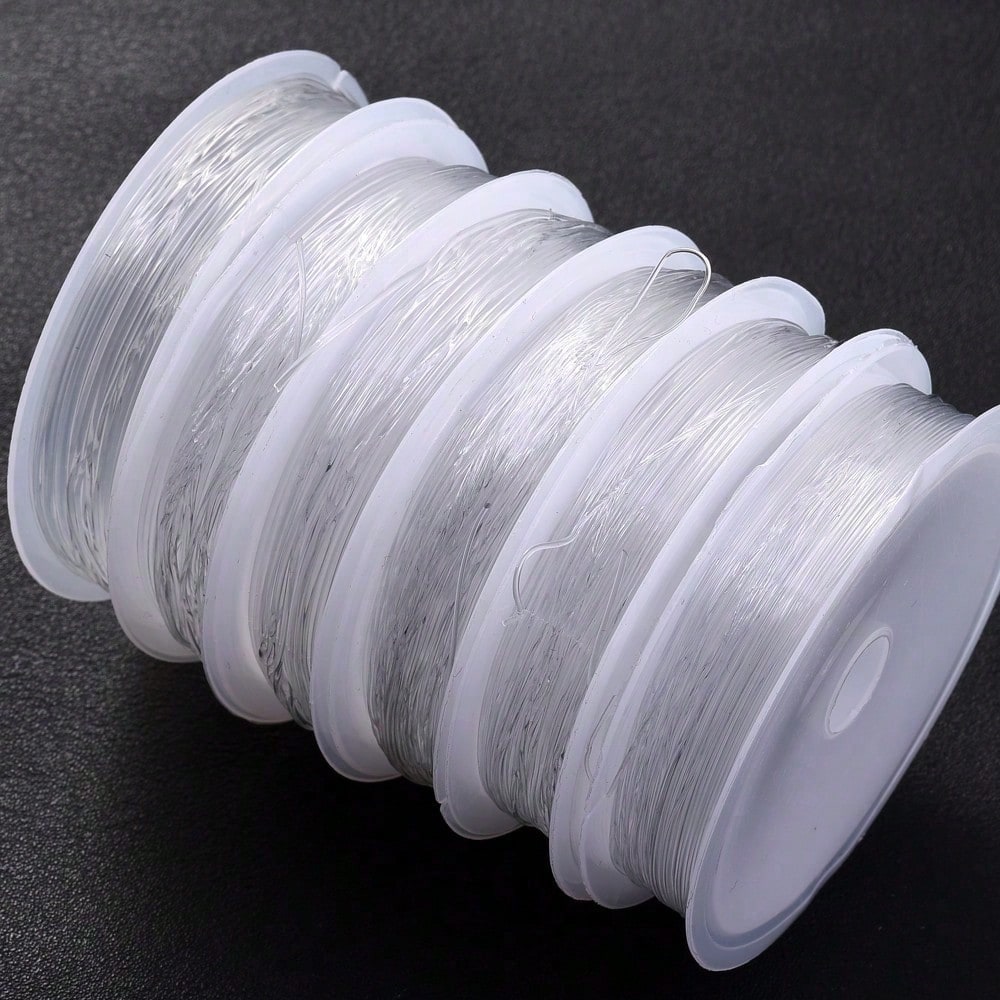 2PCS Transparent Crystal Elastic Beading Cord Set