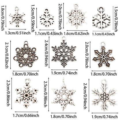 Hollow Snowflake Alloy Pendants