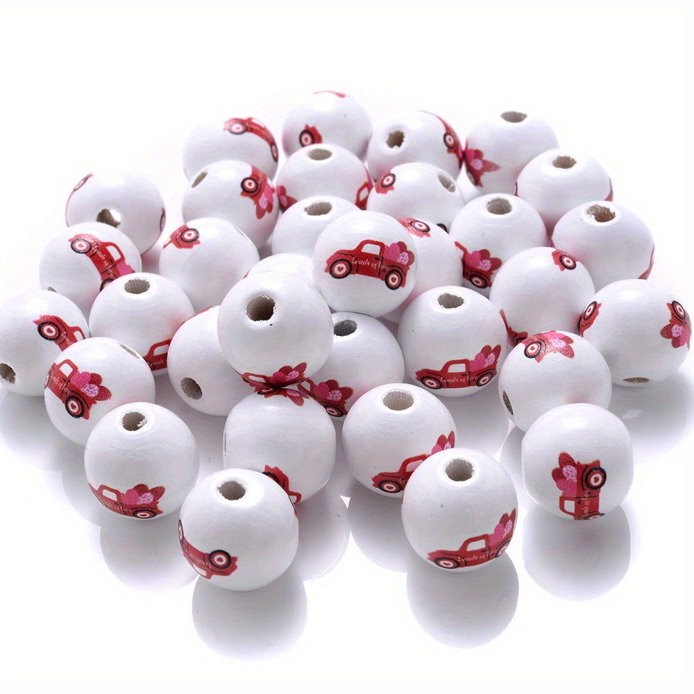 Love Bear Wooden Beads
