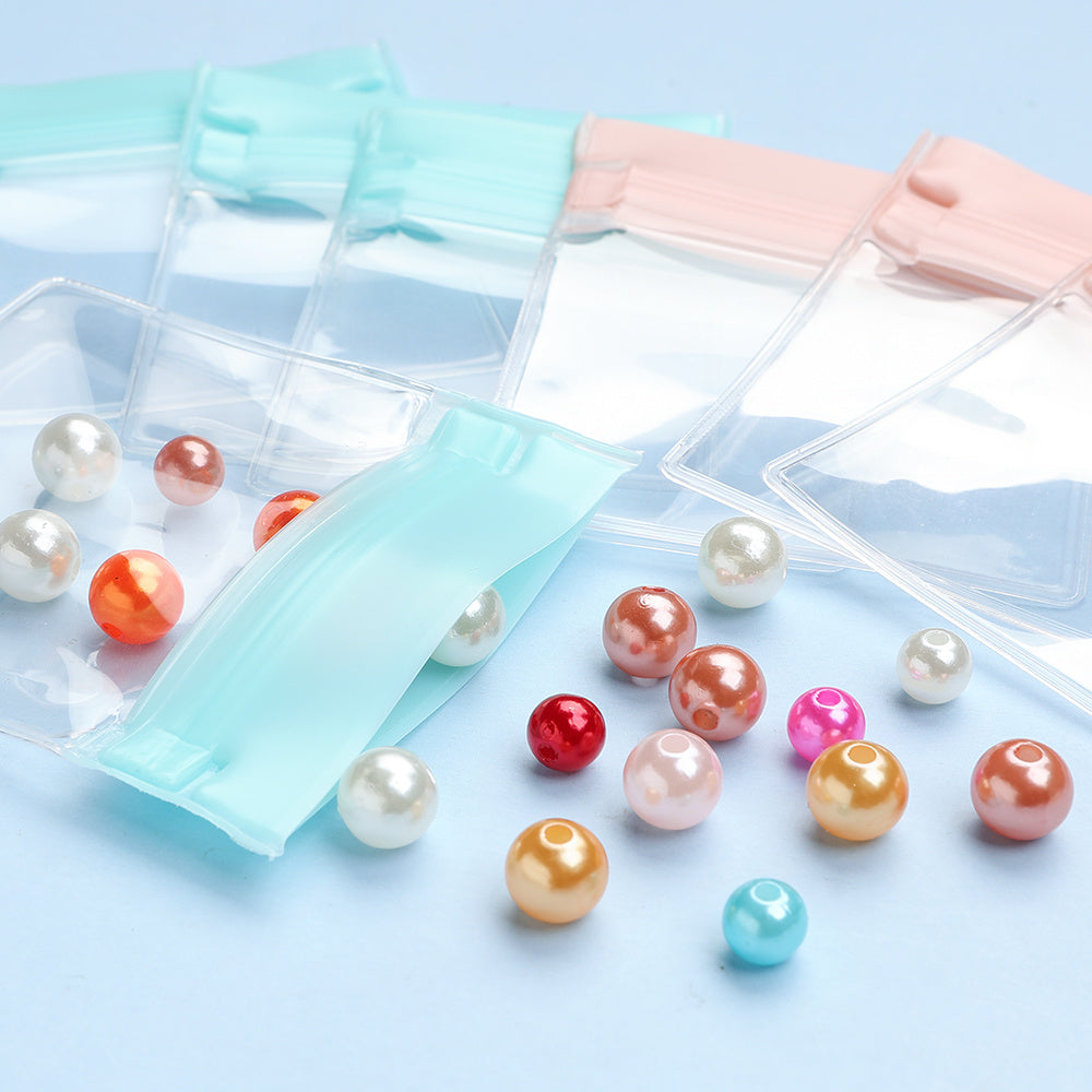 10-Piece Clear Plastic Self-Sealing Jewelry Packaging Bags