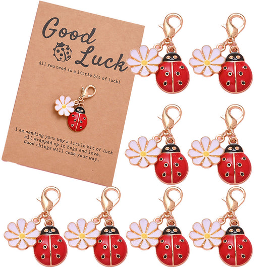 Ladybug Wish Card Keychains