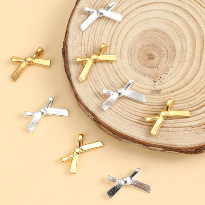 20pcs 12x20mm Tiny Bowknot Pendant Beads