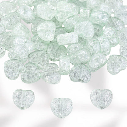 Acrylic Heart-Shaped Spacer Beads