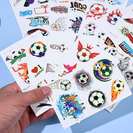 10-Piece Glow-in-the-Dark Soccer Temporary Tattoos
