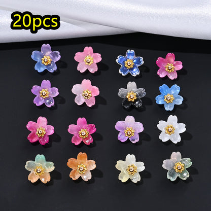 Shiny UV Iris Flower Beads