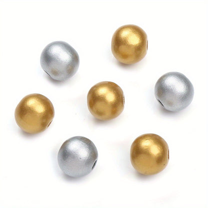 20pcs Christmas Wooden Round Beads