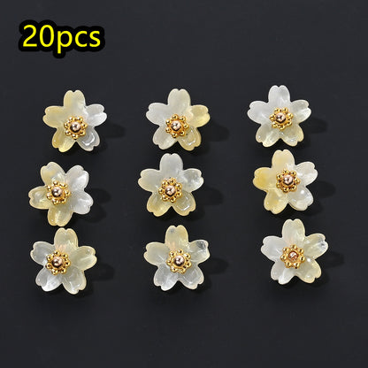 Shiny UV Iris Flower Beads