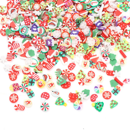 Christmas Polymer Clay Spacer Beads
