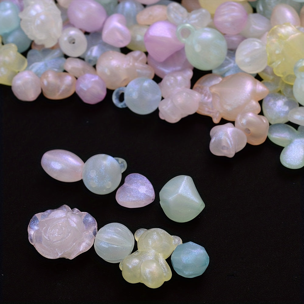 Glitter Acrylic Spacer Beads