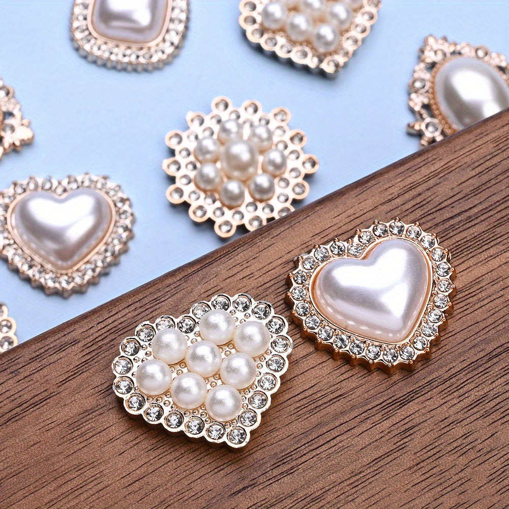 Acrylic Imitation Pearl Rhinestone Flatback Bead Set