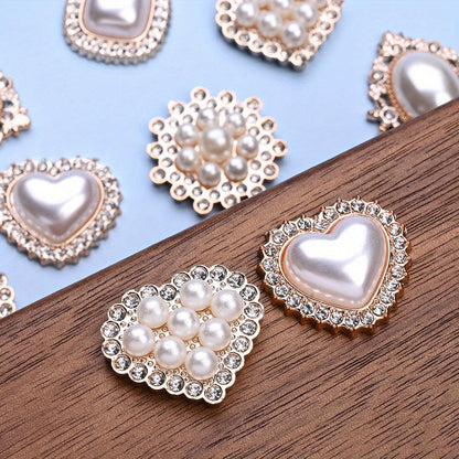 Acrylic Imitation Pearl Rhinestone Flatback Bead Set