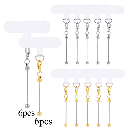 Golden & Silvery Blank Phone Chain Set
