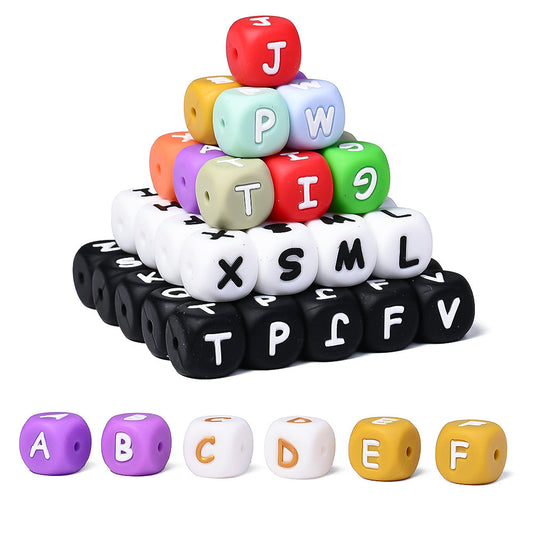 Alphabet Silicone Letter Beads Set