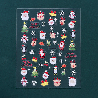Christmas 5D Relief Nail Art Stickers