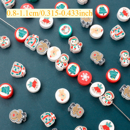 20/50g/bag Christmas Polymer Clay Beads