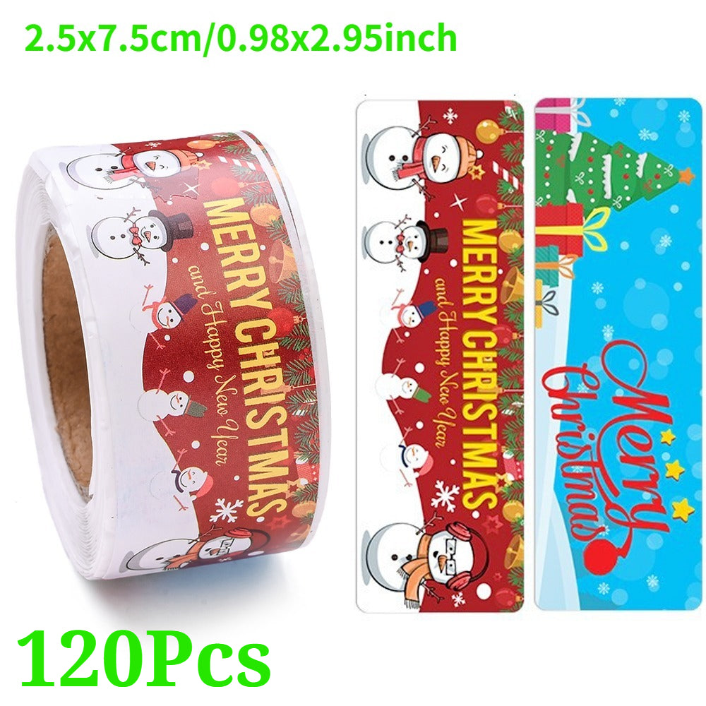 Christmas Pattern Rectangular Stickers