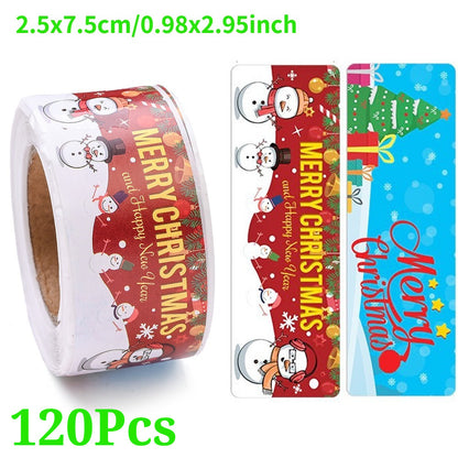 Christmas Pattern Rectangular Stickers