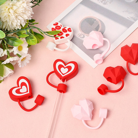 29x34 mm PVC Love Straw Caps
